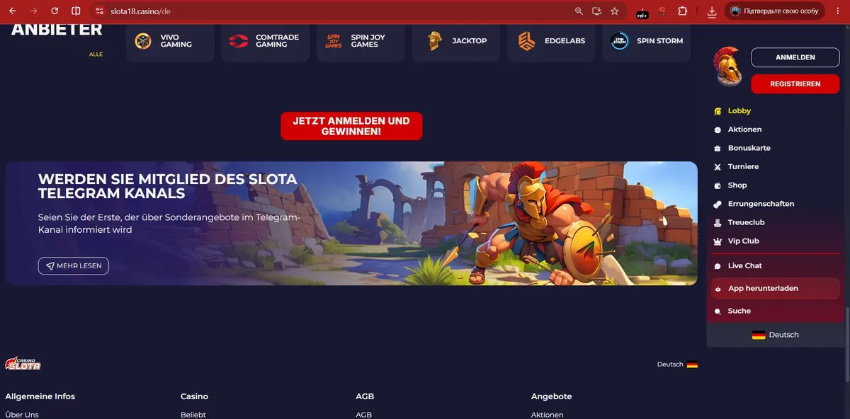 Slota Casino RTP Visual Slota Casino RTP: Slota Casino Österreich Visual zum Seitenthema