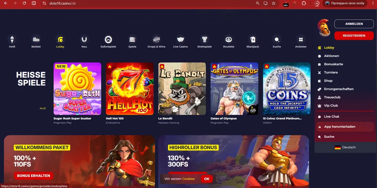 Slota Casino Zahlungsmethoden Illustration Slota Casino Zahlungsfluss mit Einzahlung Auszahlung und KYC